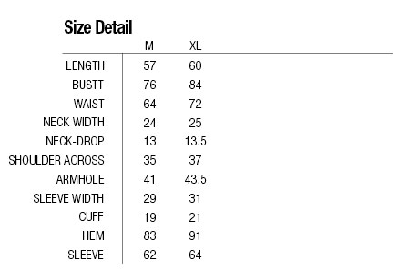 Size Chart - VETTPR146