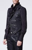 PUNK RAVE SHOP Y-600BK Black jacket man baroque motives, embroidery and silvered buttons Gothic aristocrat P