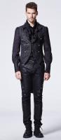 PUNK RAVE SHOP Y-600BK Black jacket man baroque motives, embroidery and silvered buttons Gothic aristocrat P