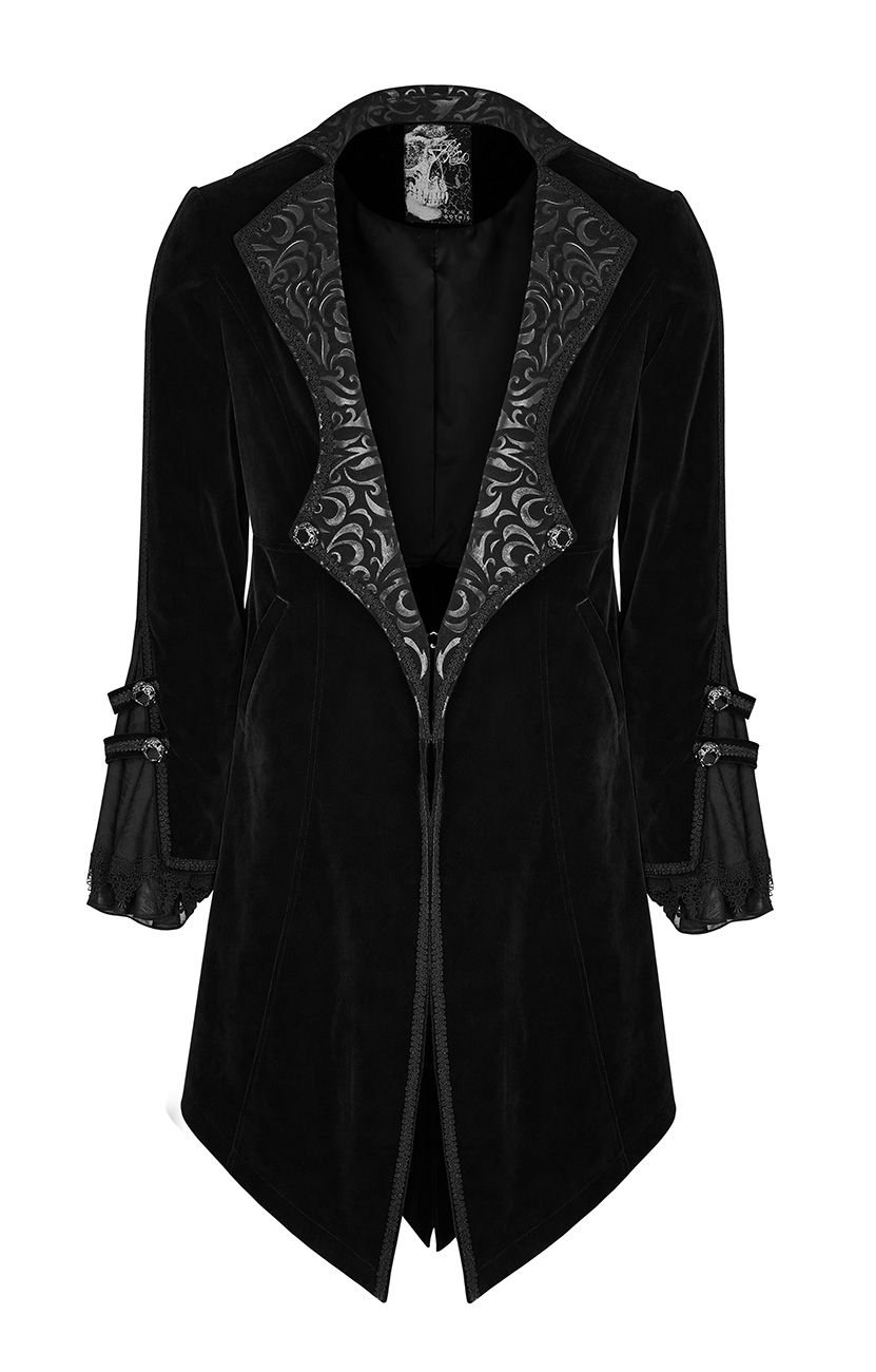 EN STOCK Veste blazer péplum velours brodé gothique baroque chic corset PunkRave