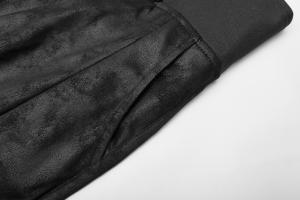 PUNK RAVE SHOP K-391BK WK-391XCF-BK Pantalon vas noir effet jupe  large ceinture et boutons, gothique lgant, Punk Rave