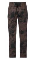 PUNK RAVE SHOP K-416CO WK-416XCM Pantalon jeans marron et noir, laage au dos, lgant steampunk, Punk Rave