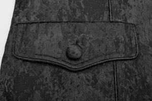 PUNK RAVE SHOP Y-1167BK WY-1167MJM Black brocarde jacket, buttons and decorative pockets, elegant aristocrat, Punk Rave