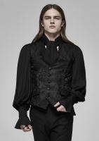 PUNK RAVE SHOP Y-1167BK WY-1167MJM Black brocarde jacket, buttons and decorative pockets, elegant aristocrat, Punk Rave