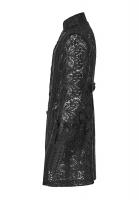 PUNK RAVE SHOP Y-1165BK WY-1165XCM Mid-length black full embroidery jacket, Gothic aristocrat, Punk Rave