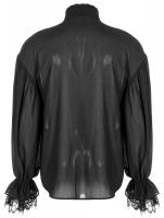 PUNK RAVE SHOP Y-1162BK WY-1162CCM Chemise ample noire homme, dentelle transparente, gothique lgant, Punk Rave