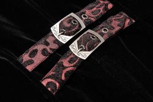PUNK RAVE SHOP Y-1244BK-RD WY-1244MJM Veston aristocrate noir motifs arabesque rouge, boutons et poches, Punk Rave