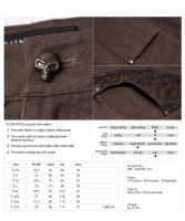 PUNK RAVE SHOP K-444CO WK-444XDF Steampunk brown shorts with lace and black border, Punk Rave Size Chart