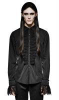 PUNK RAVE SHOP Y-695BK Black man shirt aristocrat ruffles Punk Rave gothic romantic