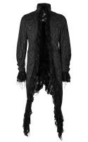 Black vintage patten and draped lace jacket, gothic elegant vampire Punk Rave