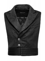 Black sleeveless man jacket, elegant gothic aristocrat vampire, Punk Rave