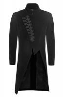 Long Sleeve Asymmetric Vest for men with embroidery, Elegant Gothic, Punk Rave