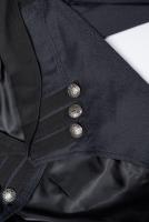 PUNK RAVE SHOP Y-993BL WY-993LCM-BL Dark blue man jacket with black collar, tails, Victorian aristocrat, Punk Rave