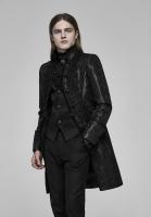 PUNK RAVE SHOP Y-1188bk WY-1188LCM Black jacket with baroque patterns and opening, aristocratic gothic, Punk Rave