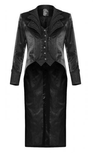 PUNK RAVE SHOP Y-1243BK WY-1243LCM Black elegant man jacket with large collar, tails, victorian aristocrat vampire, Punk Rave
